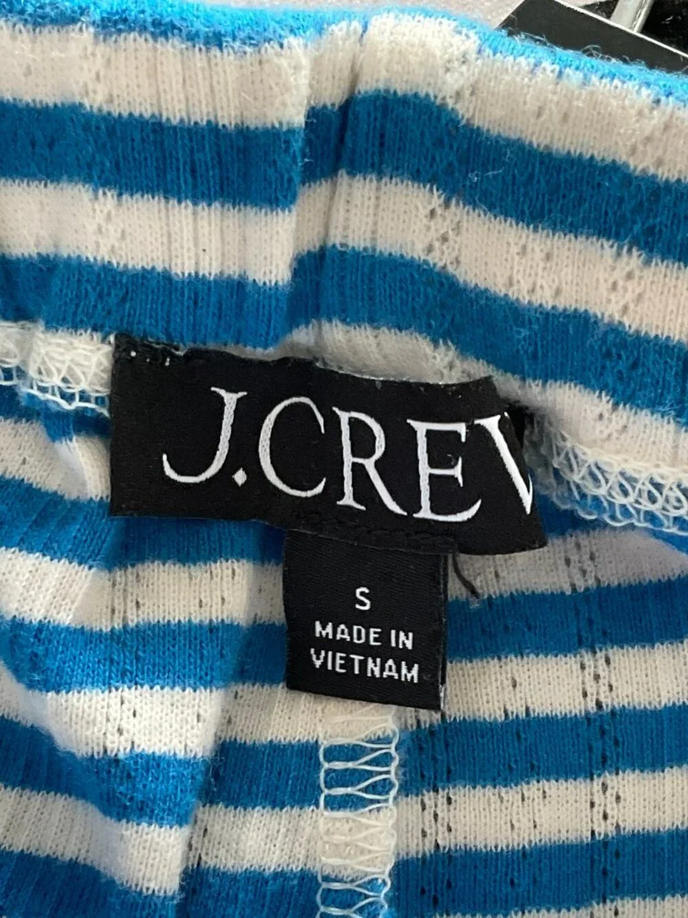 J.Crew Pointelle Short in Stripe Blue for Women